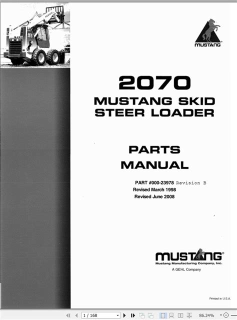 mustang 2070 skid steer service manual|mustang 2070 parts manual.